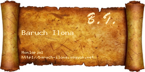 Baruch Ilona névjegykártya